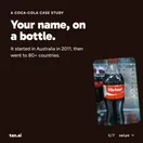 First slide of the Share a Coke case study post